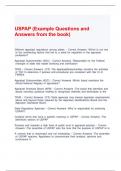 USPAP (Example Questions and Answers from the book)