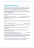 HBI Insurance Basics Questions And Answers Rated 100% Correct!!