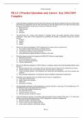 PEAT-2 Practice Questions and Answer  Key 2024/2025 Complete