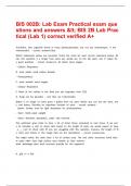 BIS 002B: Lab Exam Practical exam questions and answers < BIS 2B Lab Practical (Lab 1) correct verified A+