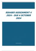 RSK4801 Assignment 4 2024 - DUE 4 October 2024