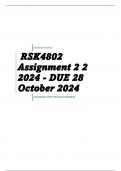 RSK4802 Assignment 2 2 2024 - DUE 28 October 2024