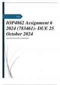 IOP4862 Assignment 6 2024 (783461)- DUE 25 October 2024