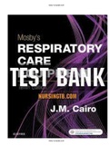Mosby’s Respiratory Care Equipment 10th Edition Cairo Test Bank