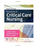 Priorities in Critical Care Nursing 8th Edition Urden Test Bank