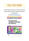 Test Bank Fundamental Concepts and Skills for Nursing 6th Edition by Williams Chapter 141 |Complete Guide |Newest VersionAug2022