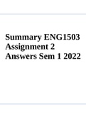 Summary ENG1503 Assignment 2 Semester 1 2022