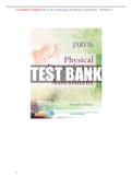 Physical Examination And Health Assessment 7th Edition Jarvis Test Bank Complete