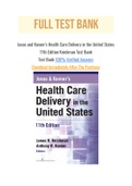 Jonas and Kovner's Health Care Delivery in the United States 11th Edition Knickman Test Bank