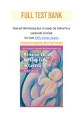Maternal Child Nursing Care In Canada 2nd Edition Perry Lowdermilk Test Bank