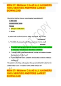 MSN 571 Midterm Q & AS ALL ANSWERS 100% VERIFIED ANSWERS LATEST DOWNLOAD 