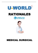 Nclex UWorld Medical Surgical Nursing| Questions And Answers|Solved| 