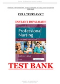 (Complete Guide)Test Bank  For Professional Nursing  Concepts And  Challenges 9TH Edition Beth  Black | complete|