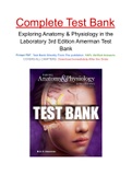 Exploring Anatomy & Physiology in the Laboratory 3rd Edition Amerman Test Bank