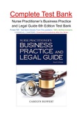 Nurse Practitioner’s Business Practice and Legal Guide 6th Edition Test Bank