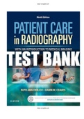 Patient Care in Radiography 9th Edition Ehrlich Test Bank ISBN:978-0323353762|Complete Guide A+