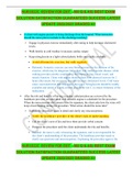 NUR1022C  REVIEW FOR EXIT. (100 Q & AS) BEST EXAM SOLUTION SATISFACTION GUARANTEED SUCCESS LATEST  UPDATE 2022/2023 GRADED A+