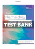 Applied Pharmacology for the Dental Hygienist 8th Edition Haveles Test Bank