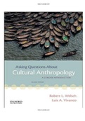 Asking Questions About Cultural Anthropology Concise Introduction 2nd Edition Welsch Test Bank