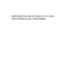 HESI MENTAL HEALTH RN V1-V3 2019 TEST BANKS (ALL TOGETHER).