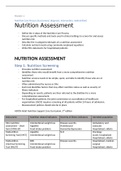 Nutrition assessment, diagnosis and malnutrition 