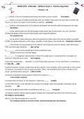 BANA 2372 - Hollander – Midterm Exam 1 - Practice Questions (Chapters 1-4)