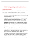 NR 283 Patho Exam 1 Study Guide (Version 3), NR 283 Pathophysiology Chamberlain College of Nursing