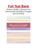 Women’s Health: A Primary Care Clinical Guide 4th Edition Youngkin Davis Test Bank