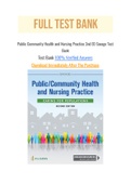 Public Community Health and Nursing Practice 2nd ED Savage Test Bank