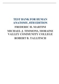 TEST BANK FOR HUMAN ANATOMY, 8TH EDITION FREDERIC H. MARTINI MICHAEL J. TIMMONS, MORAINE VALLEY COMMUNITY COLLEGE ROBERT B. TALLITSCH