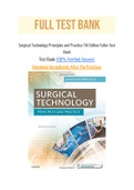 Surgical Technology Principles and Practice 7th Edition Fuller Test Bank