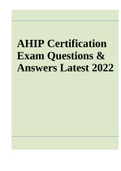 AHIP Certification Exam Questions and Answers Latest 2022