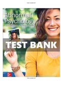 Abnormal Psychology 9th Edition Whitbourne Test Bank ISBN-13 :  9781260547917  | Complete Test bank| ALL CHAPTERS.