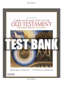 Brief Introduction to the Old Testament The Hebrew Bible in its Context 4th Edition Coogan Test Bank ISBN-13 ‏ : ‎9780190903756 