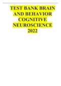 TEST BANK BRAIN AND BEHAVIOR COGNITIVE NEUROSCIENCE 2022