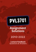 PVL3701 - Assignment Tut201 feedback (Questions & Answers) (2010-2022) 