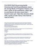 CLG 0010 DoD Governmentwide Commercial Card Exam(Slashes mean its wrong Work in Progress There's a lot here, some of the questions I didn't get to and there's till even more that I haven't seen yet. Take this Answer sheet with a grain of salt.