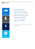 Introducing Microsoft Data Warehouse Fast Track for SQL Server 2016 November