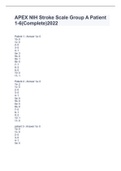 APEX NIH Stroke Scale Group A Patient 1-6(Complete)2022