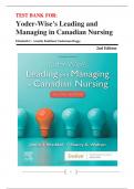 Test Bank - Yoder-Wise's Leading and Managing in Canadian Nursing, 2nd Edition (Waddell, 2020)