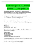 ATI Nursing Care of Children Edition 11.0: Chapters 1-7