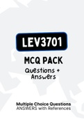 LEV3701 - MCQ ExamPACK (Multiple Choice Questions and ANSWERS for 2018-2020)