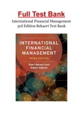 International Financial Management 3rd Edition Bekaert Test Bank