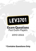 LEV3701 - Exam Revision Questions (2015-2022) 