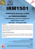 IRM1501 OCTOBER/NOVEMBER PORTFOLIO (COMPLETE ANSWERS) Semester 2 2024 - DUE 10 October 2024