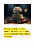 BUSA Exam 1 Review Perry Binder GSU 100% QUESTIONS WITH COMPLETE SOLUTIONS 2024/2025