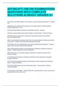 AET(NCATT) 200-250 EXAMINATIONA QUESTIONS WITH COMPLETE SOLUTIONS ALREADY GRADED A+ 