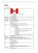 Samenvatting Peru, Destinations Amerika 2 TRM 