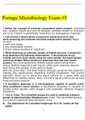BIOD 171 Essential Microbiology Portage Learning Module 5 Exam Questions and Answers