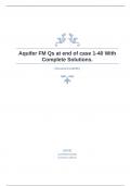 Aquifer FM Qs at end of case 1-40 With Complete Solutions.